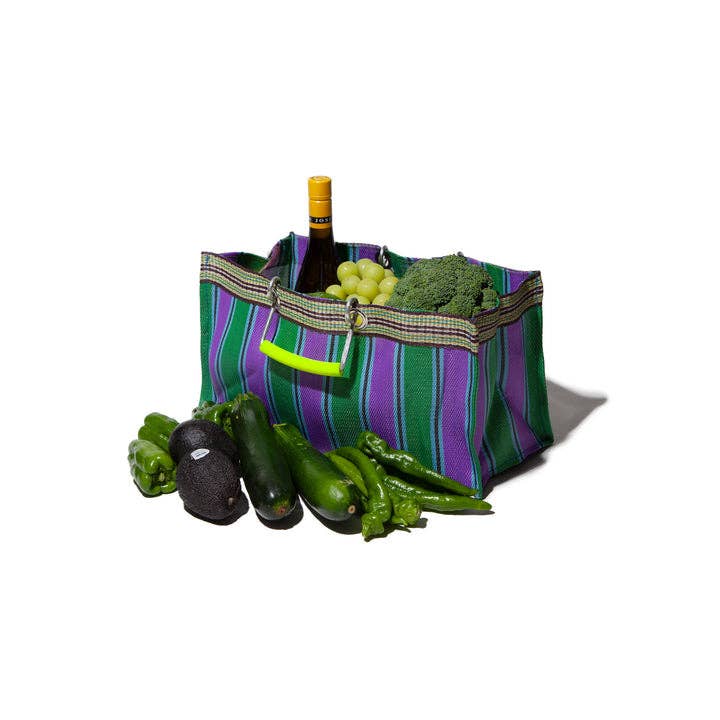 RECYCLED PLASTIC STRIPE BAG - Wide