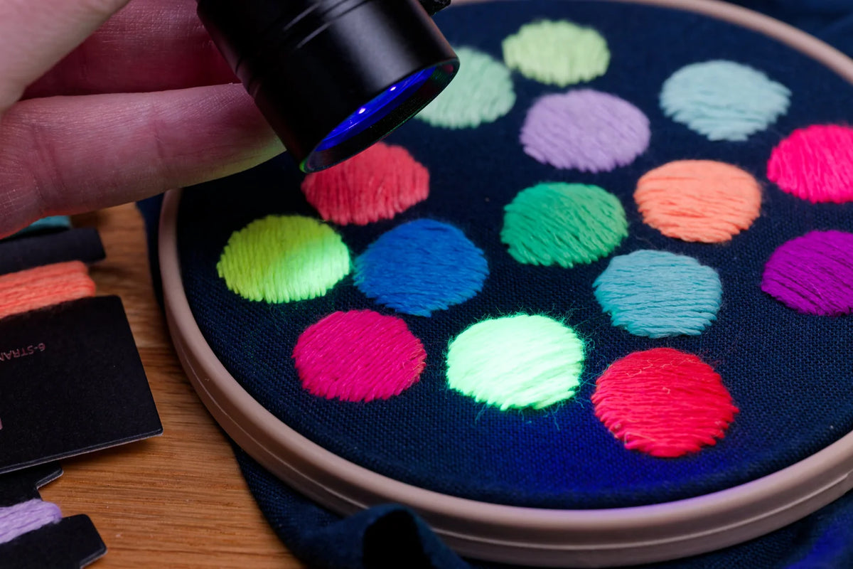 Neon Embroidery Floss, Five-Color Set