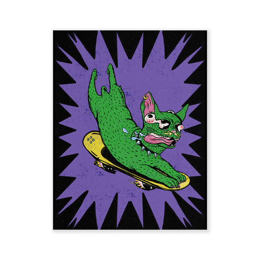 Prints: HanFran - Punk Skater Dog