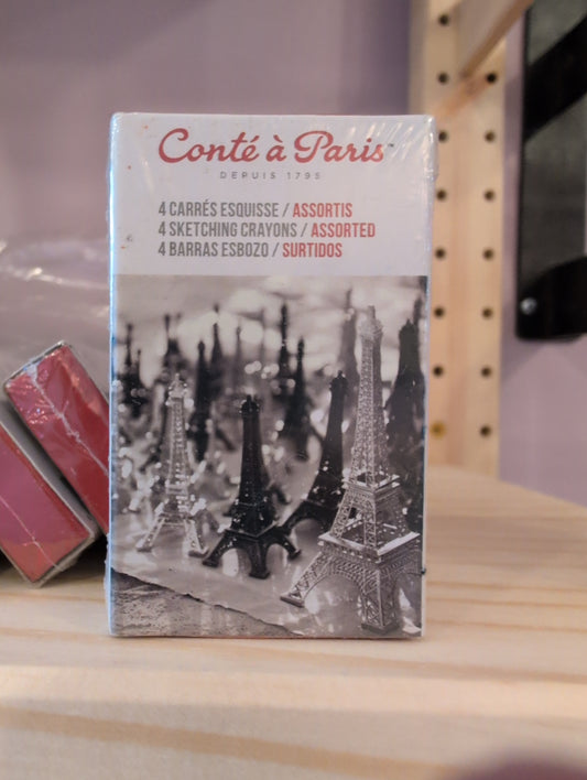 Conté Crayons Match Box Set of 4 - Classic Colors