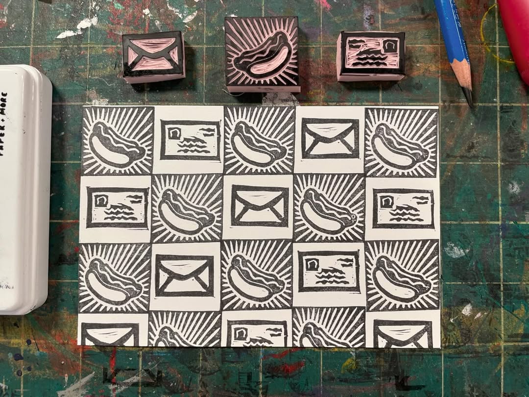 Stamp Making with Your Friendly Neighborhood Mailperson