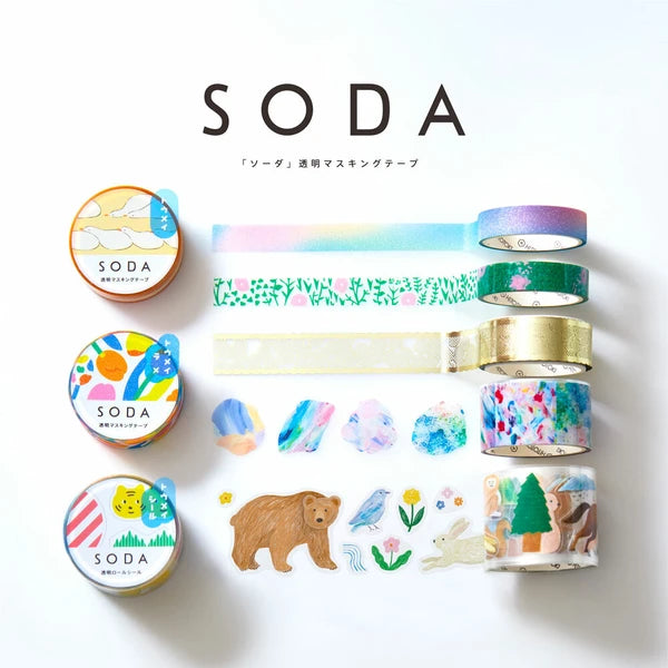 KINGJIM SODA Washi Tape Clear Washi Tape Soda