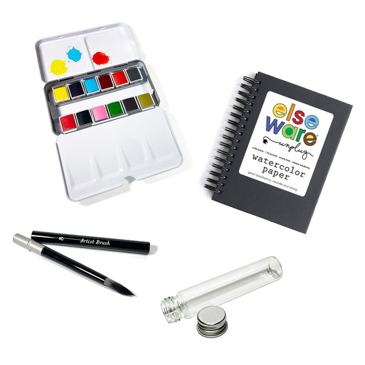 elsewhere unplug - Watercolor To Go Kit, 12 Colors